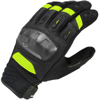 Macna Rime Mixed Gloves - Black / Fluo Yellow